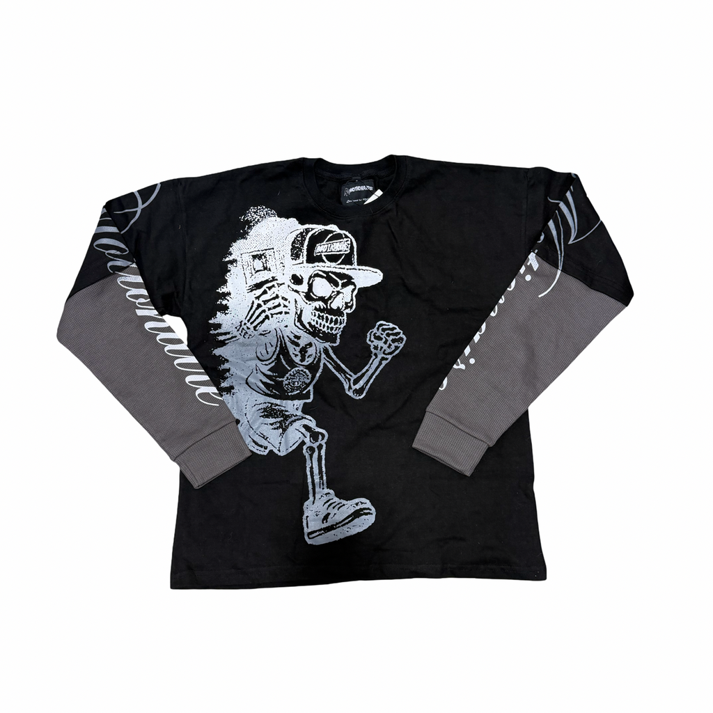 Black , white & grey long sleeve  thermal