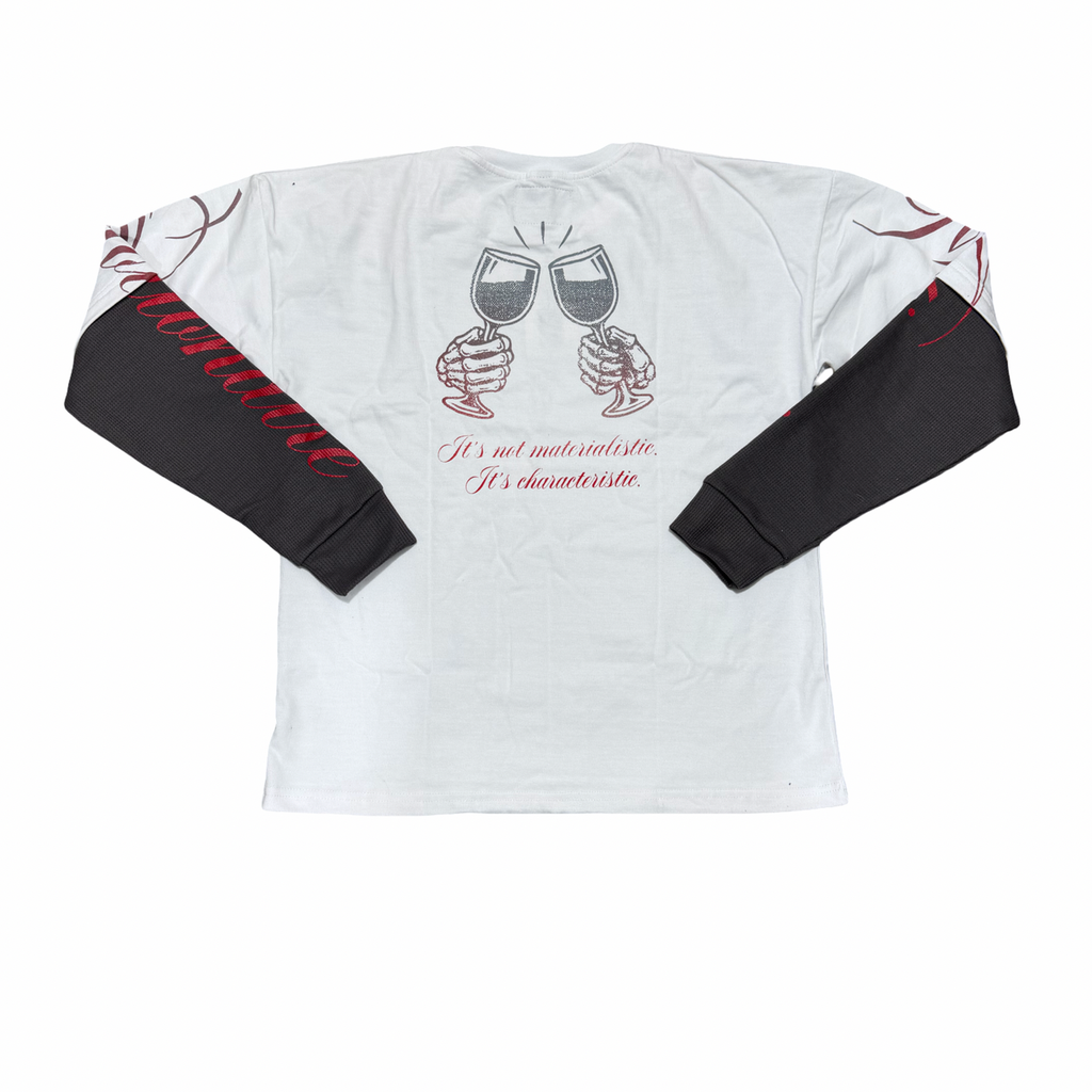 White , Grey and red longe sleeve thermals