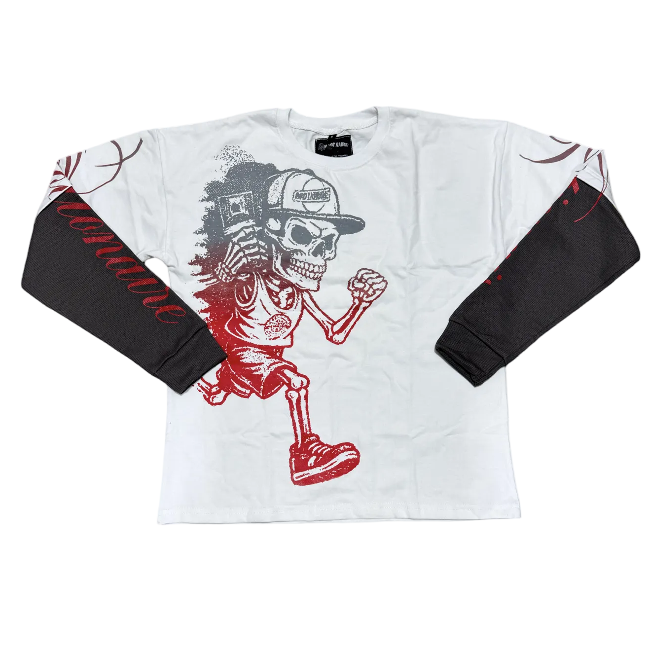 White , Grey and red longe sleeve thermals